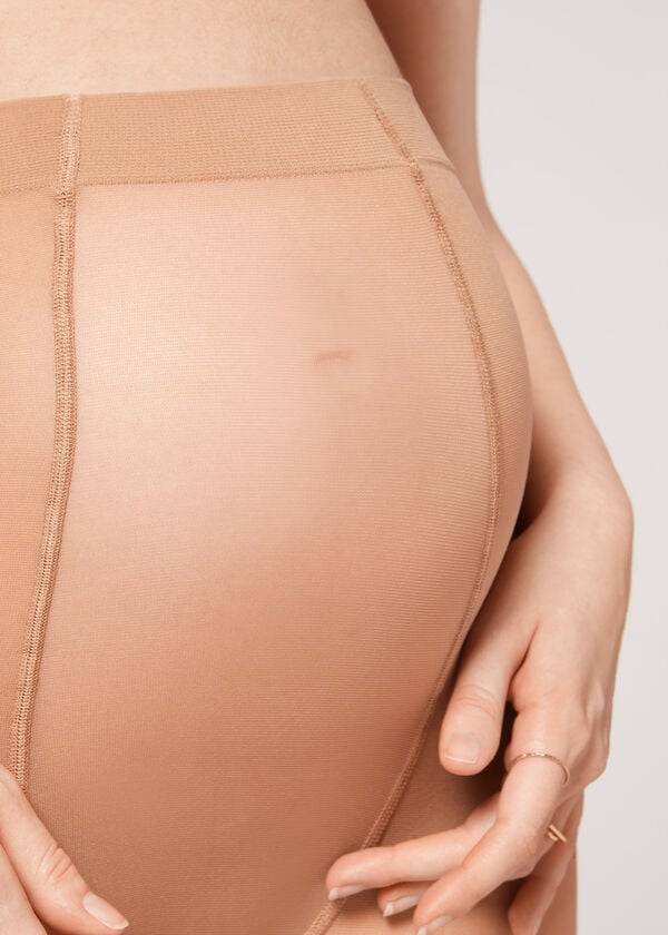 Mallas Calzedonia 30 Maternity Denier Sheer Mujer Marrones | CO3190HK