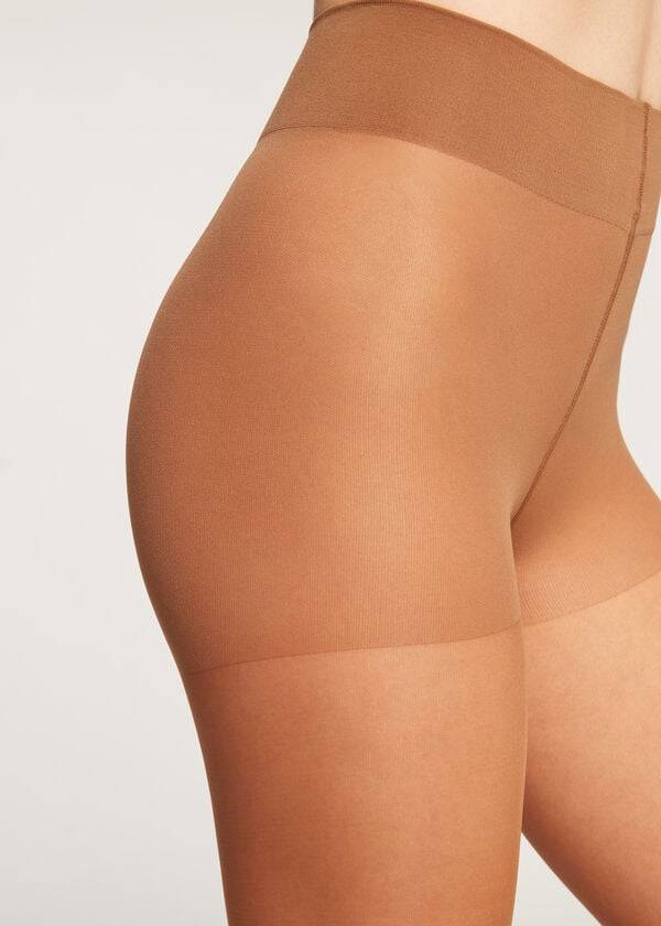 Mallas Calzedonia 40 Denier Action Medium Sheer Mujer Marrones | CO2993QZ