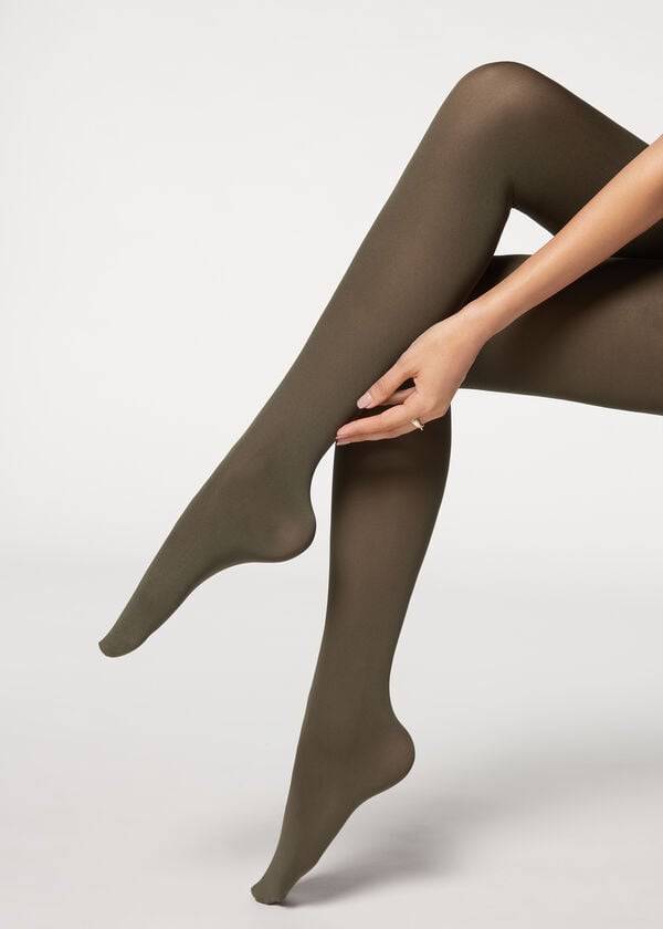 Mallas Calzedonia 50 Denier Total Comodidad Soft Touch Opaque Mujer Verde Oliva Verde | CO3166FM