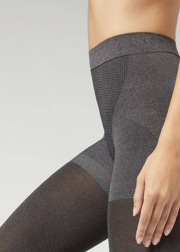 Mallas Calzedonia 50 Denier Total Shaper Opaque Mujer Gris | CO3156BC