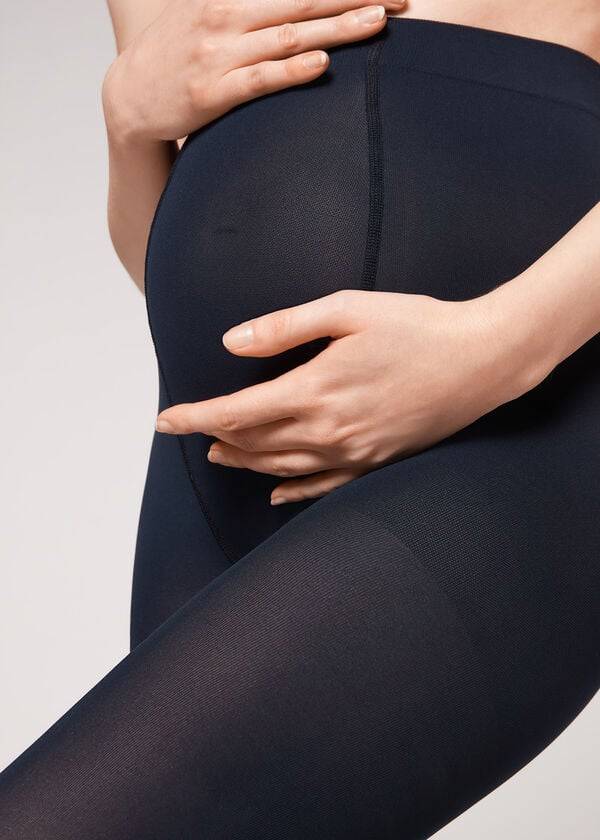 Mallas Calzedonia 60 Denier Maternity Opaque Mujer Azules | CO3148YU