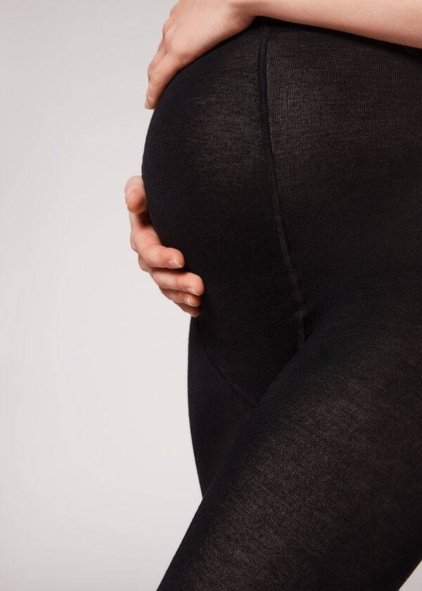 Mallas Calzedonia Maternity with Cashmere Opaque Mujer Negras | CO3142SO