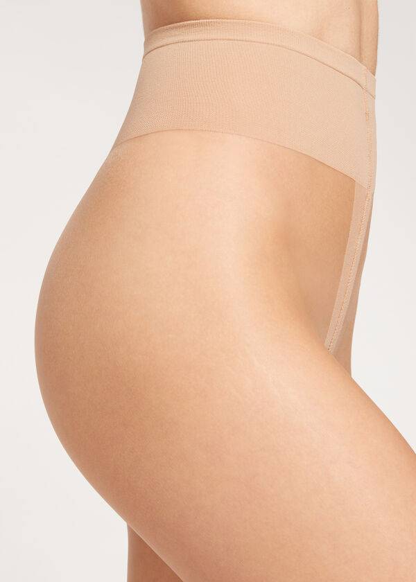 Mallas Calzedonia Premium Matt Second Skin 15 Denier Sheer Mujer Beige | CO2958OR