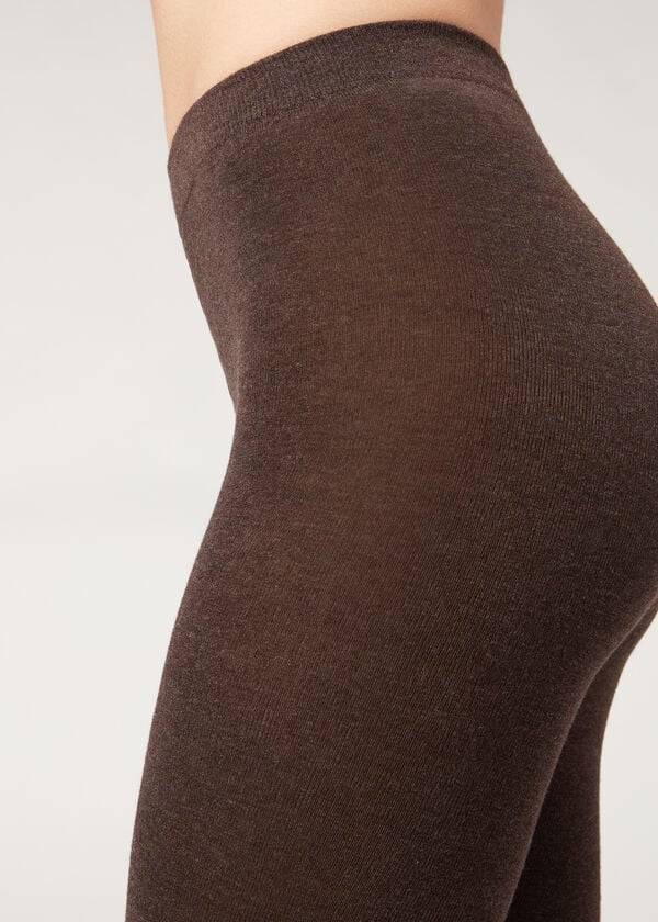 Mallas Calzedonia Soft Modal and Cashmere Blend Opaque Mujer Marrones | CO3126PQ