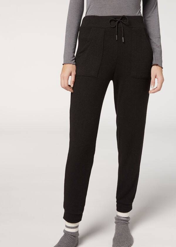 Pantalones Calzedonia Cashmere Blend Stretch Mujer Negras | CO1477BC