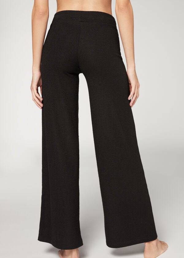 Pantalones Calzedonia Cashmere Palazzo Mujer Negras | CO1474XF