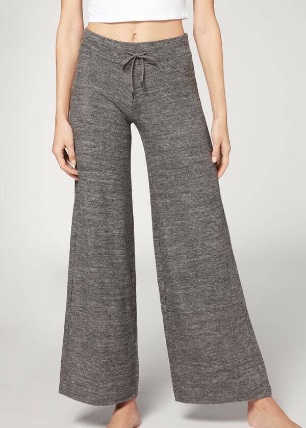 Pantalones Calzedonia Cashmere Palazzo Mujer Gris | CO1475CE