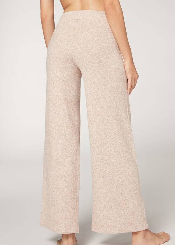 Pantalones Calzedonia Cashmere Palazzo Mujer Beige | CO1476VD