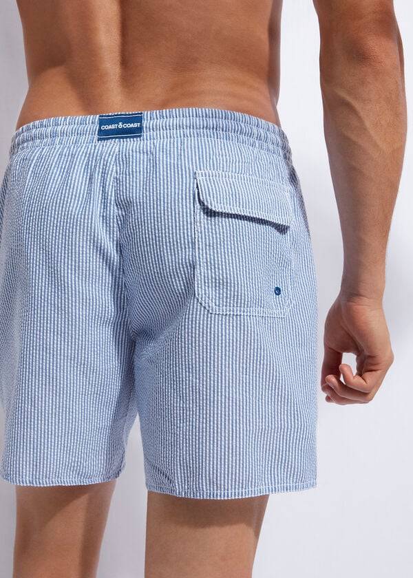 Traje De Baño Calzedonia Formentera Hombre Azules Blancas | CO1255PQ