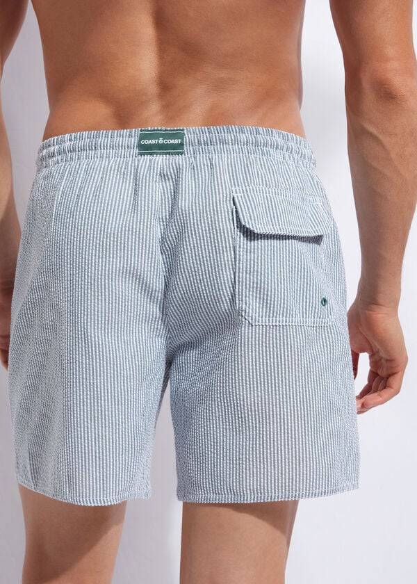 Traje De Baño Calzedonia Formentera Hombre Verde Blancas | CO1256AP